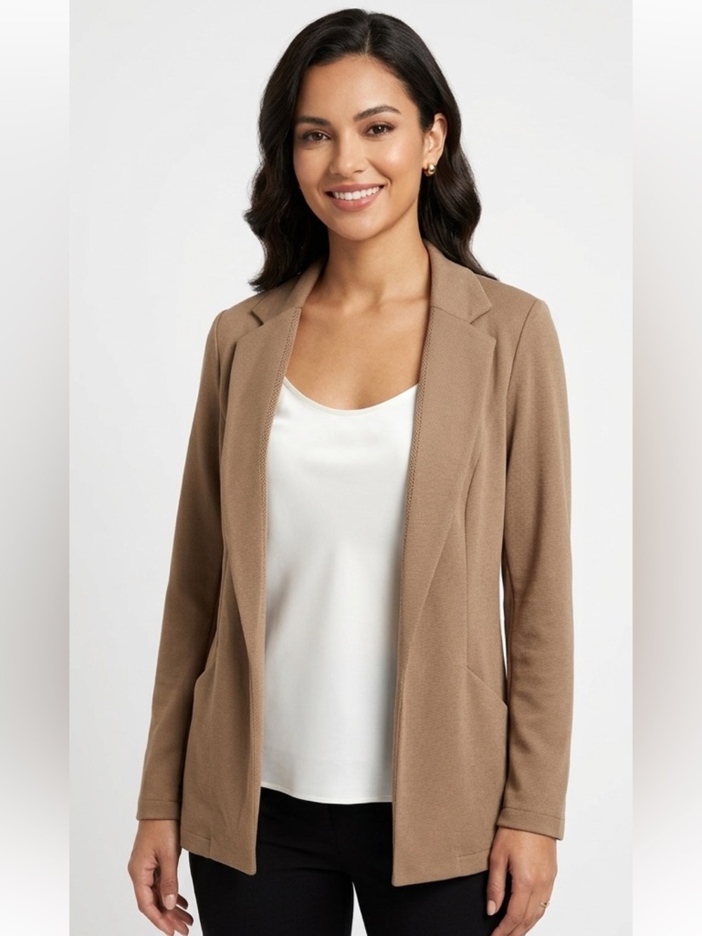 Kismet Open Front Blazer Brown Medium